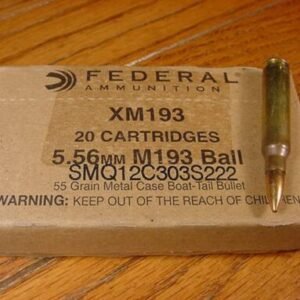 Federal XM193 5.56x45mm 55 GR FMJ 500 Rounds in Australia