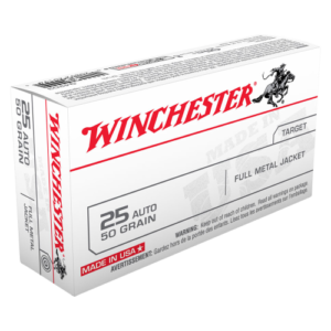 Buy Winchester USA 25 ACP Auto – 50gr FMJ in Australia