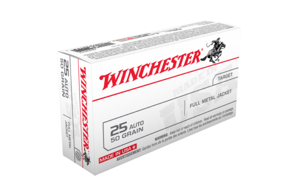 Buy Winchester USA 25 ACP Auto – 50gr FMJ in Australia